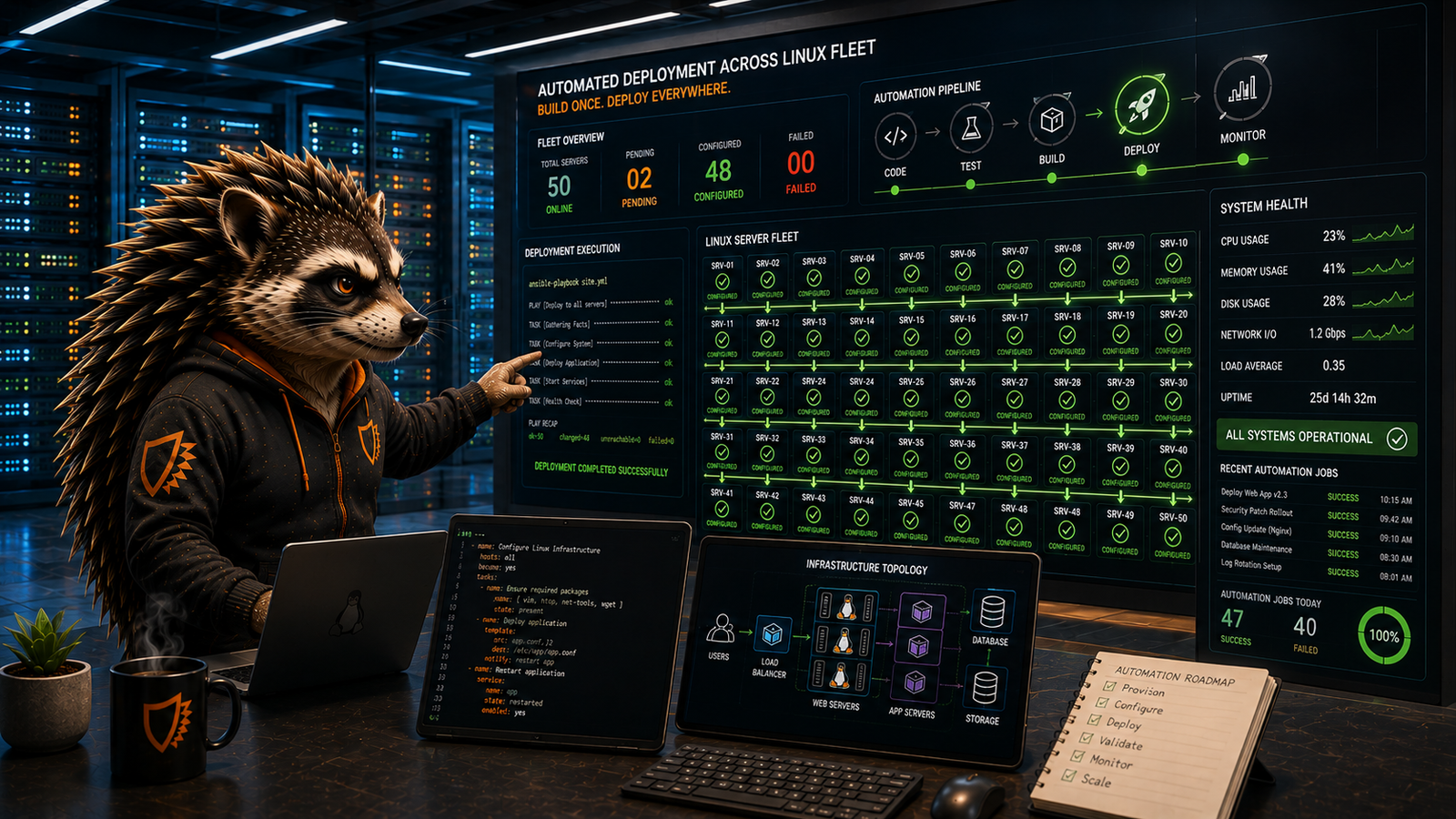 Bristleback Linux engineering and automation training environment