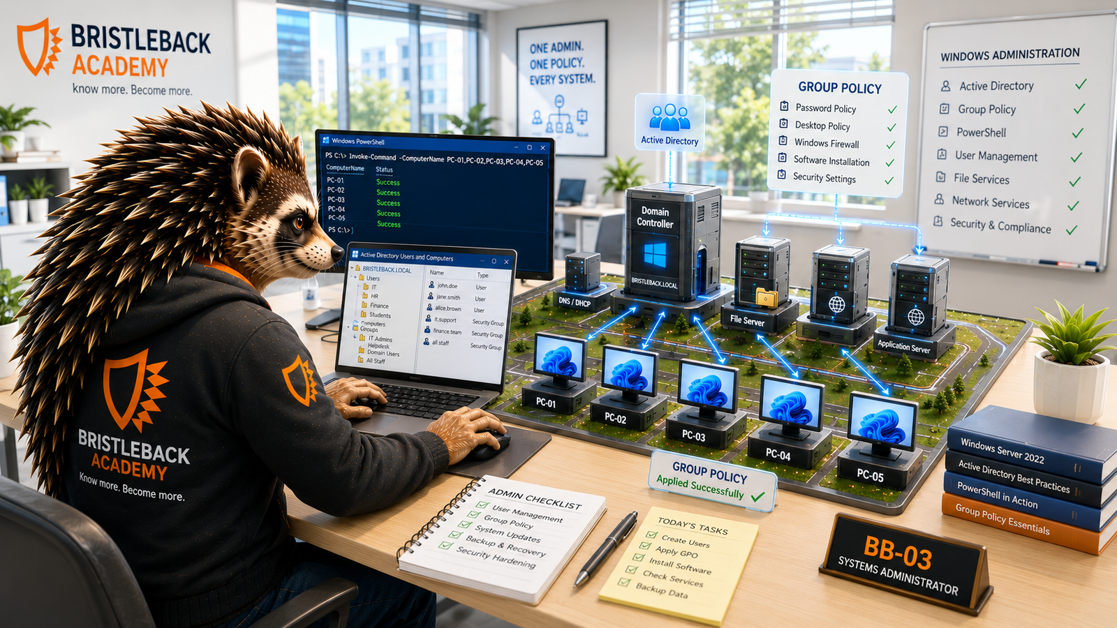 Windows Server administration training environment